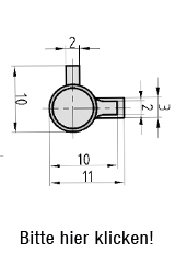 BASI® Schlüssellochsperrer/Steckschloss SS12 für Buntbartschlösser  (Zimmertüren) Zylinder Ø 7 mm