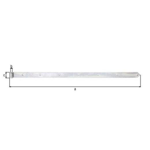 Ladenband L.1400x20x60mm S.8mm STA galv.verz.d.pass.D.20mm rd GAH