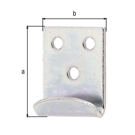 Schließhaken f.Kistenverschlüsse L.34 B.25 S.2mm STA galv.verz.d.pass.ger.GAH | 25 Stück