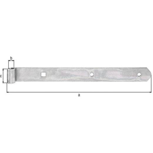 Ladenband L.300x10x30mm S.3mm STA galv.verz.d.pass.D.10mm rd GAH