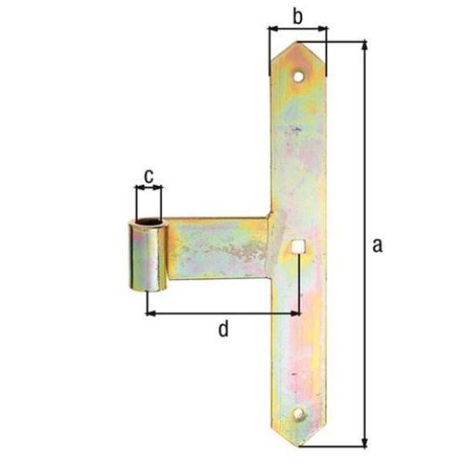 Tormittelband 300x40x105mm STA galv.verz.d.pass.5mm GAH | 5 Stück
