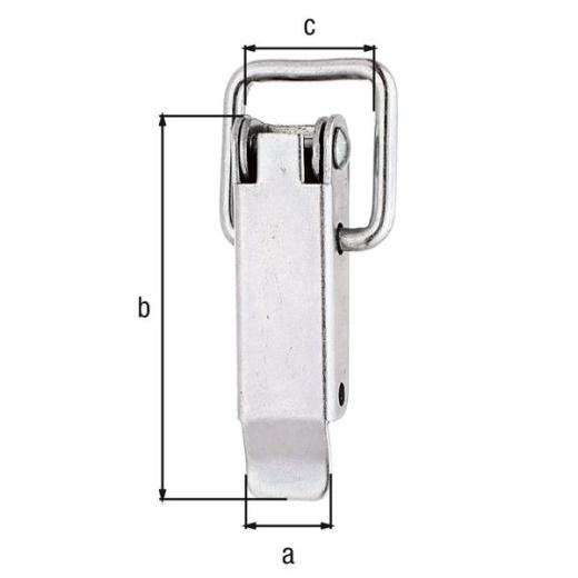 Kistenverschluss H.49mm B.13mm STA roh galv.verz.d.pass.GAH | 50 Stück