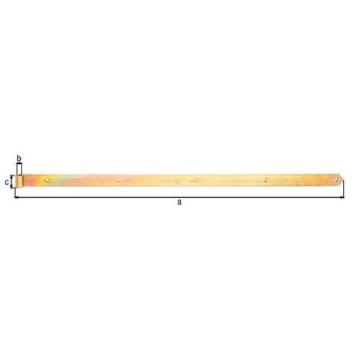 Ladenband L.1200x16x45mm S.5mm STA galv.verz.d.pass.D.16mm rd GAH