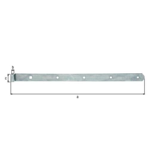 Ladenband L.500x10x30mm S.3mm STA galv.verz.d.pass.D.10mm rd GAH