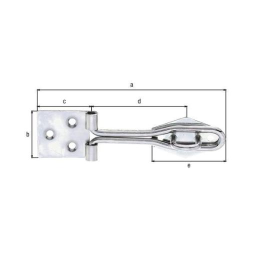 Überfalle L.120mm B.31,5mm STA galv.verz.d.pass.GAH | 10 Stück