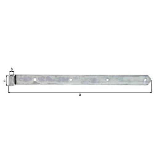 Ladenband L.600x16x45mm S.5mm STA galv.verz.d.pass.D.16mm rd GAH
