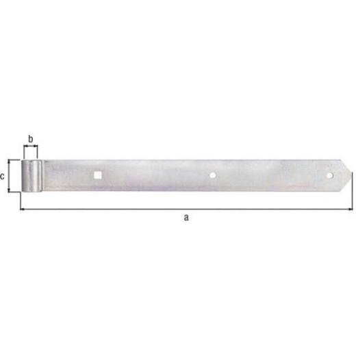Ladenband L.400x13x40mm S.5mm STA galv.verz.d.pass.D.13mm rd GAH