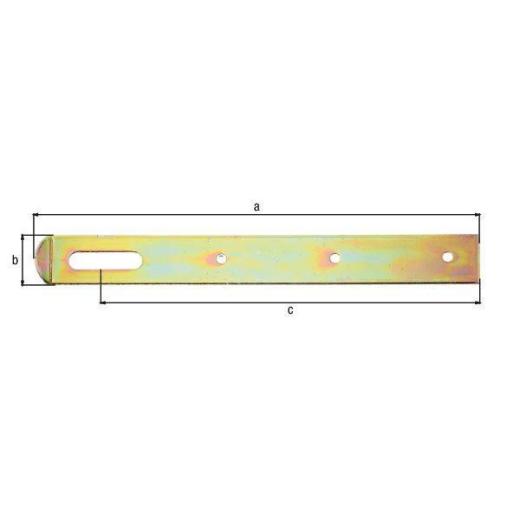 Überfalle L.250x30mm B.30mm STA galv.verz.d.pass.GAH | 10 Stück