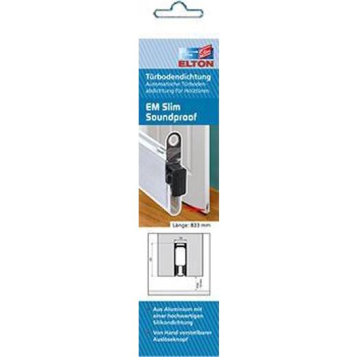 ELLEN - Türdichtung EllenMatic Soundproof Slim 1 stg.L.708mm B.10mm Silik.blk s