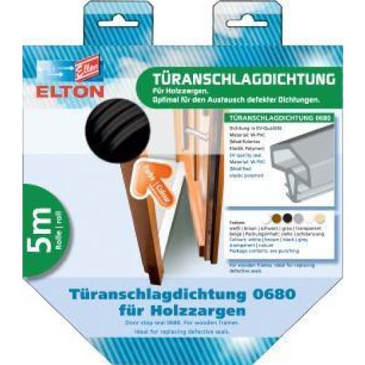 ELLEN - Türanschlagdg.0680 L.5m z.Einfräsen PVC blk weiß
