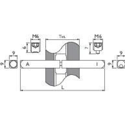 Panikstift NW-400-92 4-KT.9mm geteilter Vollstift TECWERK