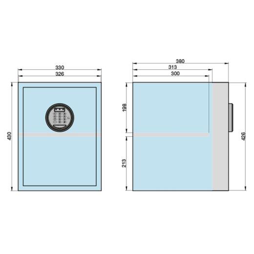 Möbel-Tresor mit Zahlencode | EMT 380 - Code