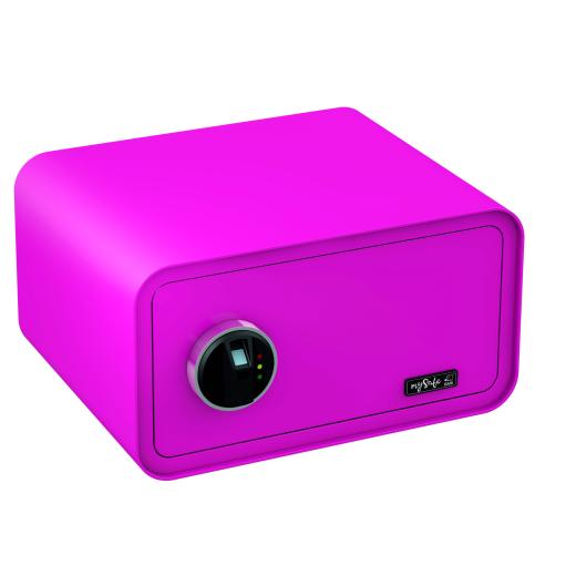 mySafe 430 Elektronik-Möbel-Tresor | mit Fingerprint, alarmgesichert / pink