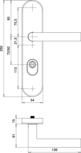 Schutzgarnitur Logo 8745/7203 VA EST 72mm 35-45mm EDI