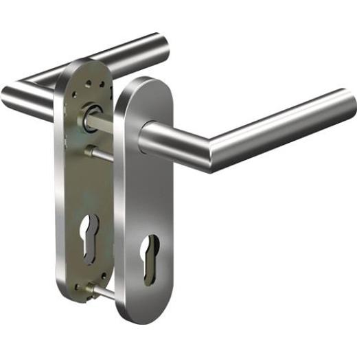 OGRO - Kurzschildgarnitur CORE 8906 8 mm/7051K 72MM Alu.F1 PZ rd Drückergrt.