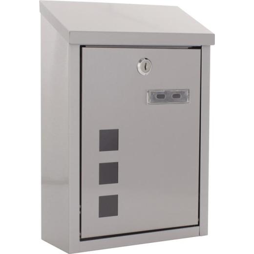 Briefkasten Casa H.325mm B.220mm T.100mm grau VA DIN C5 ROTTNER