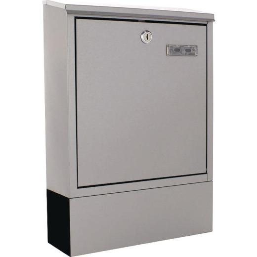 Briefkasten Libro H.435mm B.300mm T.100mm grau VA DIN C4 ROTTNER