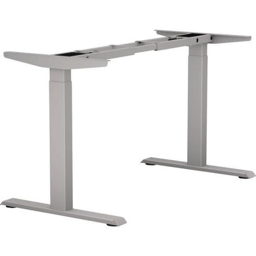 Steh-Sitz Tischgestell E-MORE 2M2S silber RAL 9006 H.700-1200mm BMB