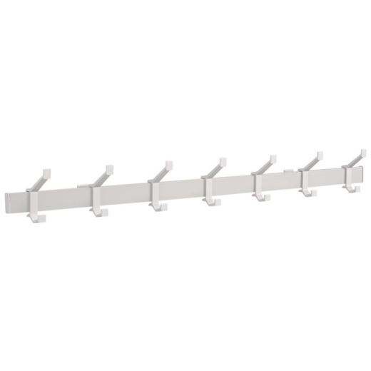 Wandgarderobe Alu.F1 ma silber 7 Hut-/Mantelhaken L.1050mm