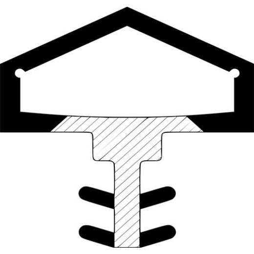 Zimmertürdichtung ADTP-401-2K Nut 4mm 12mm grau m.2 Komponenten Pro L.5m GFA