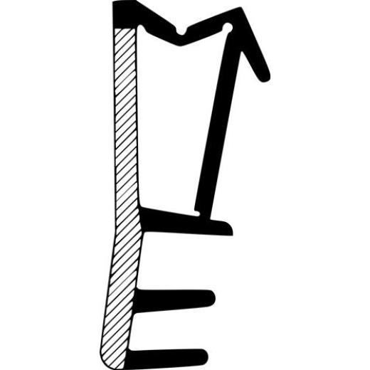 Fensterdichtung ADTPVB-1250-2K Nut 5mm Falzung 12mm schwarz TPE 5 m/Bund