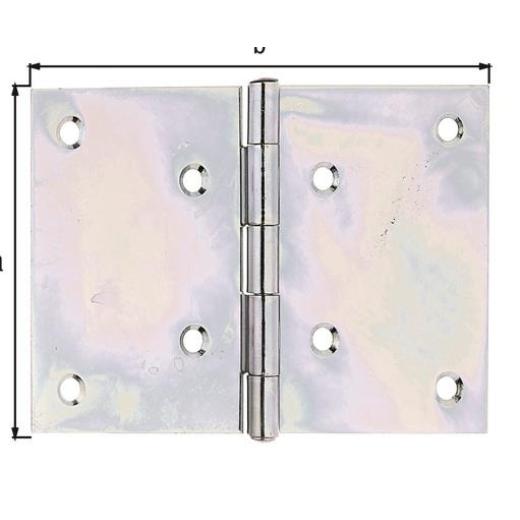 Scharnier H.100mm B.152mm S.2,0mm STA sdmverz.breit GAH | 10 Stück