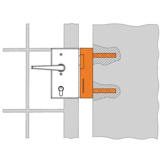 AMF - Schließkasten 147-40 f.E-Öffner verz.z.Anschr.
