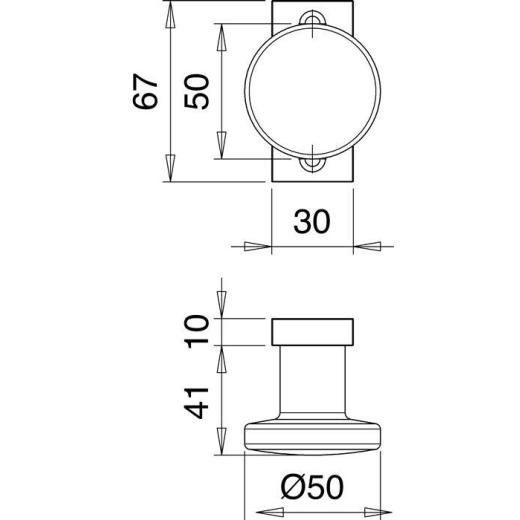 edi - Profiltürknopf 1394/0000 Material Alu.F1