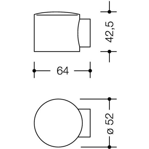 HEWI Bodentürpuffer 615 99 D.52 mm H.42,5 mm Kunststoff 99 reinweiß Dübelmontage