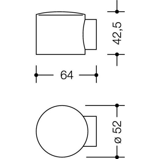 HEWI Bodentürpuffer 615B 99 D.52 mm H.42,5 mm Kunststoff 99 reinweiß ma Dübelmontage