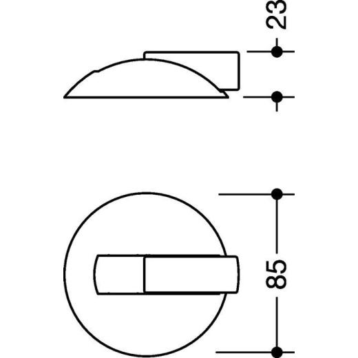 HEWI Bodentürpuffer 625B 90 D.85 mm H.22,5 mm Kunststoff 90 tiefschwarz ma Dübelmontage