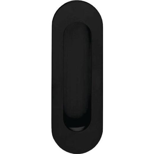 Schiebetürmuschel 4476 VA schwarz ov.bl.L.120 mm B.40 mm