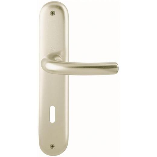 Hoppe Langschildgarnitur Tôkyô Aluminium (F2/neusilberfarbig) PZ BB