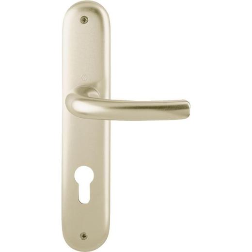 Hoppe Langschildgarnitur Tôkyô Aluminium (F2/neusilberfarbig) PZ