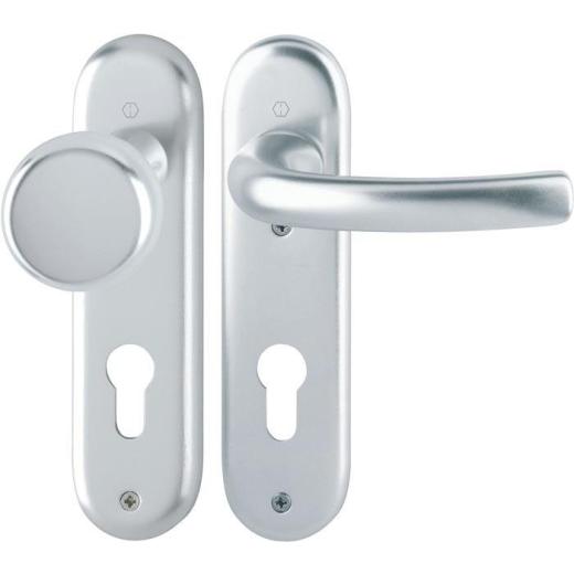 Hoppe Kurzschildgarnitur Tôkyô Aluminium (F1) PZ