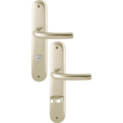 Hoppe Langschildgarnitur Tôkyô Aluminium (F2/neusilberfarbig) WC
