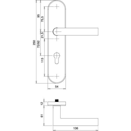 edi - Schutzgarnitur Logo 8743/7203 VA EST 72 mm 35-45 mm