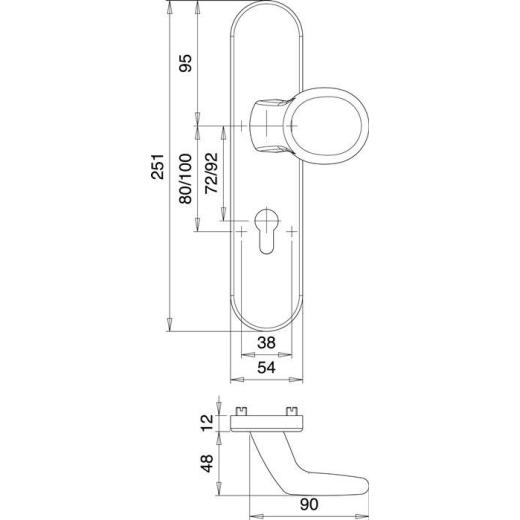 edi - Schutzgarnitur METIS 8741/0272 VA EST 72 mm 35-45 mm