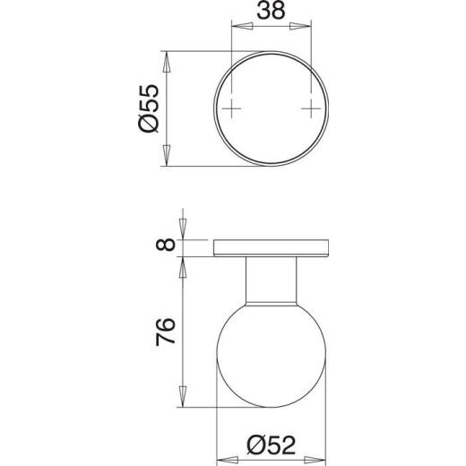 edi - Türknopf K5/050/02 VA F00 Kugelknopf