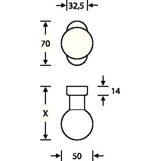FSB Profiltürknopf 07 0802 Material VA 6204 4-KT.M12 mm fest