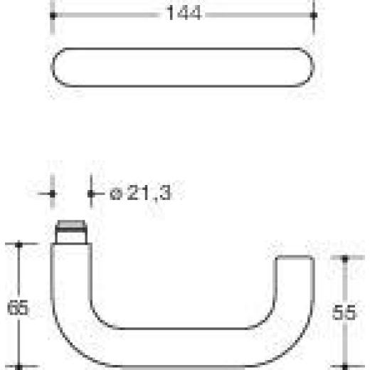 HEWI Halbgarnitur 111XAH22.130 VA XA 4-KT.8 mm Schutzrosette
