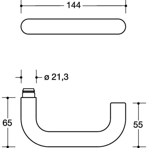 HEWI Halbgarnitur 111XAH22.130 VA XA 4-KT.8 mm Schutzrosette