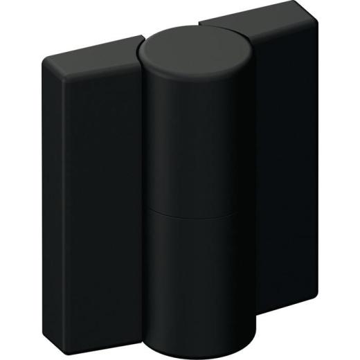 HEWI Scharnier DIN rechts H.52 mm B.47 mm PA m.Metalleinleger tiefschwarz,ma
