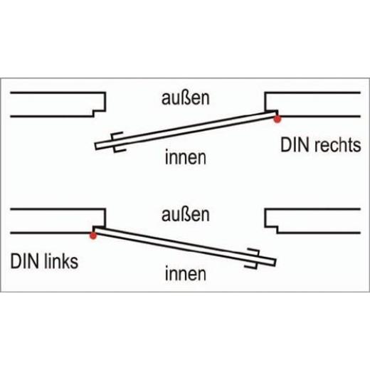 edi - Schlosskasten-Kurzschild 1317/7203 Innenschild Alu.F1/naturf.