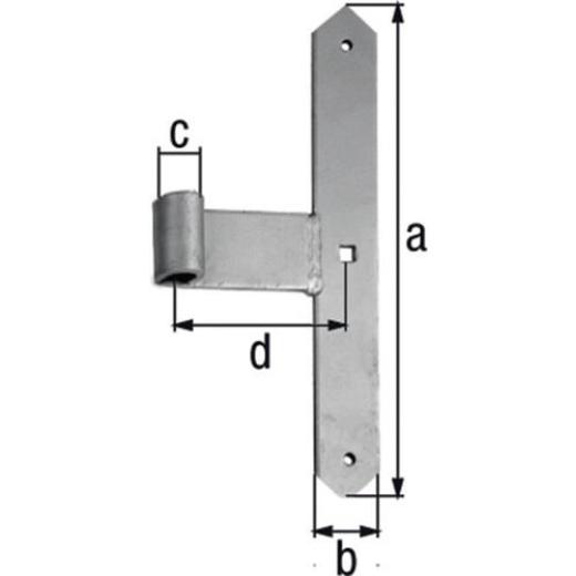 Tor-Mittelband 300x40x105mm STA TZN 5mm GAH | 5 Stück