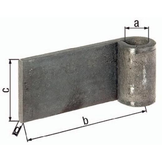 Anschweißband 16x75x45x5mm STA roh GAH | 10 Stück