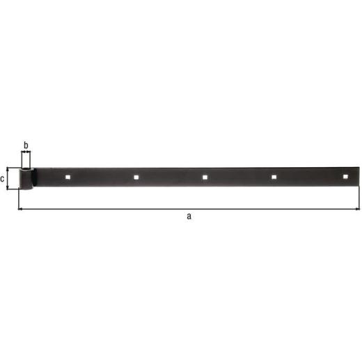 Ladenband B.35mm L.600mm STA schwarz ku.-besch.ger.GAH | 10 Stück