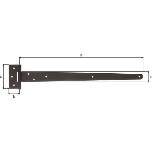Kreuzgehänge L.495x40xB.90x46xStärke 2,5mm STA katapor. aufgetr. schw. Tauchlack | 10 Stück