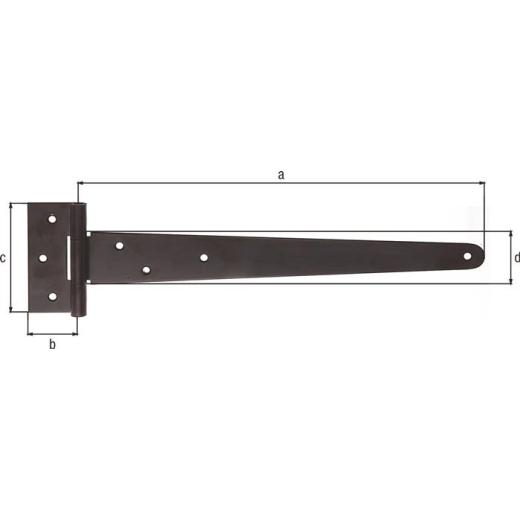 Kreuzgehänge L.348x40xB.90x46xStärke 2,5mm STA katapor. aufgetr. schw. Tauchlack | 10 Stück