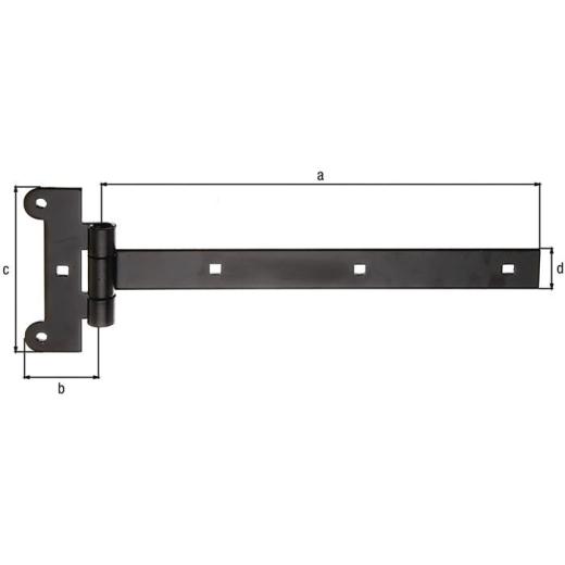 Kreuzgehänge L.291x45xB.115x30xStärke 4mm STA katapor. aufgetr. schw. Tauchlack | 10 Stück